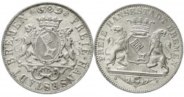 Altdeutsche Münzen und Medaillen, Bremen-Stadt
2 verschiedene 36 Grote 1859. sehr schön, kl. Kratzer und vorzüglich