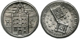 Altdeutsche Münzen und Medaillen, Bremen-Stadt
Silbermedaille "navigare necesse est ..." 1917, unsign. Rathaus/Schlüssel und Sterne. Kugelrand, 35 mm...