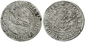 Altdeutsche Münzen und Medaillen, Danzig, Stadt, Sigismund III., 1587-1632
Ort (1/4 Taler) 1624 im Stempel geändert aus 1623.
sehr schön, Schrötling...