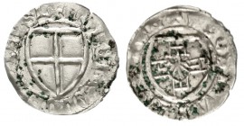 Altdeutsche Münzen und Medaillen, Deutscher Orden, Wynrich von Knyprode, 1351-1382
Schilling o.J. sehr schön, Prägeschwäche, etwas Belag