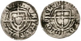 Altdeutsche Münzen und Medaillen, Deutscher Orden, Paul von Rußdorf, 1422-1441
Schilling o.J. Hochmeisterschild/Ordensschild.
sehr schön