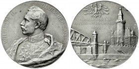Altdeutsche Münzen und Medaillen, Dortmund, Städtische Prägungen
Silbermedaille 1899 von B.H. Mayer, Pforzheim, a.d. Einweihung des Hafens. Brb. Wilh...