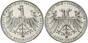 Altdeutsche Münzen und Medaillen, Frankfurt-Stadt
Gedenkdoppelgulden 1848. Constituirende Versammlung.
vorzüglich