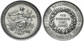 Altdeutsche Münzen und Medaillen, Frankfurt-Stadt
Silber-Verdienstmedaille "Dem Verdienste seine Krone" 1898 a.d. Grosse Rosenausstellung. Flora mit ...
