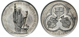 Altdeutsche Münzen und Medaillen, Fulda-Stadt
Silbermedaille 1905 von Mayer & Wilhelm (Stuttgart). Hl. Bonifatius-Jubiläum zum 1.150. Todestag. 3 Wap...