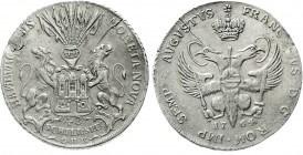 Altdeutsche Münzen und Medaillen, Hamburg-Stadt
Speciestaler zu 48 Schilling 1764 O.H.K. mit Titel Franz I.
sehr schön, Schrötlingsfehler und Schröt...