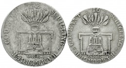 Altdeutsche Münzen und Medaillen, Hamburg-Stadt
2 Stück: 16 und 32 Schilling 1789 OHK. sehr schön