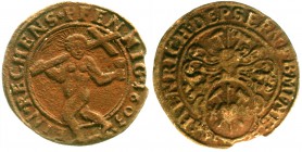 Altdeutsche Münzen und Medaillen, Harz, Heinrich Depsern 1585-1612
Kupfer Rechenpfennig 1603. 23 mm.
schön/sehr schön, Zainende, selten