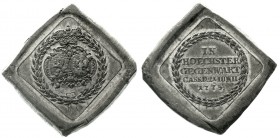 Altdeutsche Münzen und Medaillen, Hessen-Kassel, Friedrich II., 1760-1785
Zinn-Probeabschlag von den Originalstempeln der klippenförmigen Medaille 17...