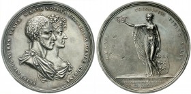 Altdeutsche Münzen und Medaillen, Hessen-Kassel, Marie Sophie Friederike, geb. 1767 Hanau, gest. 1852 Frederiksberg
Silbermedaille 1815 von Möller un...