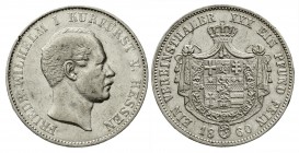 Altdeutsche Münzen und Medaillen, Hessen-Kassel, Friedrich Wilhelm I., 1847-1866
Vereinstaler 1860. gutes sehr schön, winz. Randfehler