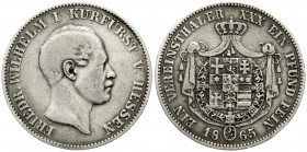 Altdeutsche Münzen und Medaillen, Hessen-Kassel, Friedrich Wilhelm I., 1847-1866
Vereinstaler 1865. fast sehr schön