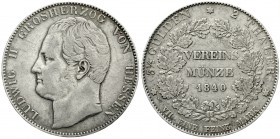 Altdeutsche Münzen und Medaillen, Hessen-Darmstadt, Ludwig II., 1830-1848
Doppeltaler 1840. sehr schön, kl. Kratzer