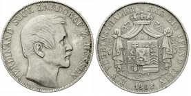 Altdeutsche Münzen und Medaillen, Hessen-Homburg, Ferdinand, 1848-1866
Vereinstaler 1862. sehr schön, kl. Kratzer