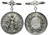 Altdeutsche Münzen und Medaillen, Köln-Stadt
Tragb. Silber-Prämienmedaille o.J. (graviert 1908), unsign. Intern. Verein d. Gasthofbesitzer f. Joh. Pe...