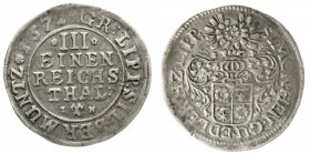 Altdeutsche Münzen und Medaillen, Lippe, Grafschaft, Simon Heinrich, 1666-1697
1/3 Taler 1672. sehr schön, Prägeschwäche