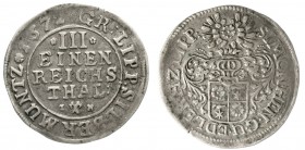 Altdeutsche Münzen und Medaillen, Lippe, Grafschaft, Simon Heinrich, 1666-1697
1/3 Taler 1672. sehr schön, Prägeschwäche