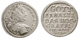 Altdeutsche Münzen und Medaillen, Lippe, Grafschaft, Friedrich Adolf, 1697-1718
Silberabschlag des Dukaten 1710. Auf seinen. 43. Geburtstag. 2,86 g....