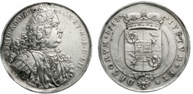 Altdeutsche Münzen und Medaillen, Lippe, Grafschaft, Friedrich Adolf, 1697-1718
Schautaler 1712 Detmold. Auf die Verleihung des Schwarzen Adlerordens...