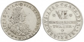 Altdeutsche Münzen und Medaillen, Lippe, Grafschaft, Simon Heinrich Adolf, 1718-1734
1/6 Taler 1720 IHL. sehr schön