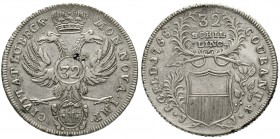 Altdeutsche Münzen und Medaillen, Lübeck-Stadt
32 Schilling 1758 JJJ. sehr schön, kl. Schrötlingsfehler