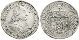 Altdeutsche Münzen und Medaillen, Mainz-Erzbistum, Lothar-Friedrich v. Metternich-Burscheid, 1673-1675
Sortengulden zu 60 Kreuzern 1673 MF (= Matthia...
