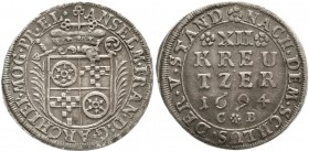 Altdeutsche Münzen und Medaillen, Mainz-Erzbistum, Anselm Franz von Ingelheim, 1679-1695
XII Kreuzer 1694 CB, Aschaffenburg. 4,5 g.
sehr schön, kl. ...