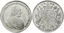 Altdeutsche Münzen und Medaillen, Mainz-Erzbistum, Emmerich Joseph von Breitbach-Bürresheim, 1763-1774
Konventionstaler 1769, Mainz. fast vorzüglich,...