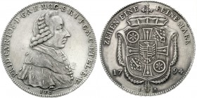 Altdeutsche Münzen und Medaillen, Mainz-Erzbistum, Friedrich Karl Joseph von Erthal, 1774-1802
Konventionstaler 1794 IFS (= Johann Friedrich Stieler)...