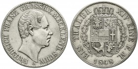 Altdeutsche Münzen und Medaillen, Mecklenburg-Schwerin, Friedrich Franz II., 1842-1883
Vereinstaler 1848 A. gutes sehr schön