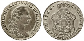 Altdeutsche Münzen und Medaillen, Mecklenburg-Strelitz, Adolf Friedrich IV., 1752-1794
1/6 Taler 1764 IHL Neustrelitz. vorzüglich
