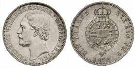 Altdeutsche Münzen und Medaillen, Mecklenburg-Strelitz, Friedrich Wilhelm, 1860-1904
Vereinstaler 1870 A. vorzüglich, min. berieben, schöne Tönung...