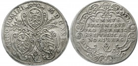 Altdeutsche Münzen und Medaillen, Nürnberg-Stadt
Losungsgulden 1621. Ungeld- (Verbrauchsgeldsteuer-) Münze. Drei Wappen, VLO, o. Mmz. / 5 Zeilen Schr...