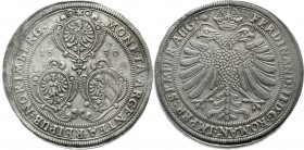 Altdeutsche Münzen und Medaillen, Nürnberg-Stadt
Reichstaler 1630. Mmz. Stern. Reichsadler / Drei Wappen in Kartuschen. Titel Ferdinand II. 29,05 g....
