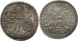 Altdeutsche Münzen und Medaillen, Nürnberg-Stadt
Reichstaler 1634. Reichsadler mit Brustschild / Geflügelter Genius mit drei Wappen. Titel Ferdinand ...