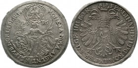 Altdeutsche Münzen und Medaillen, Nürnberg-Stadt
Reichstaler 1636. Mmz. Kreuz. Reichsadler mit Brustschild / Genius zwischen drei Wappen in Kartusche...
