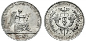 Altdeutsche Münzen und Medaillen, Nürnberg-Stadt
Silbermedaille 1842 von Dallinger. 100-Jahrfeier d. Hilfsvereins der Handlungsdiener. 43,8 mm; 28,9 ...