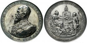 Altdeutsche Münzen und Medaillen, Nürnberg-Stadt
Silbermedaille 1896 von Boersch/Scharff, a.d. bayer. Industrie-, Gewerbe- und Kunstausstellung. 56 m...