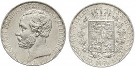 Altdeutsche Münzen und Medaillen, Oldenburg, Nicolaus Friedrich Peter, 1853-1900
Vereinstaler 1866 B. vorzüglich