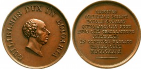 Altdeutsche Münzen und Medaillen, Pfalz-Birkenfeld-Gelnhausen, Wilhelm, Herzog von Bayern, 1752-1837
Bronzemedaille 1829 ohne Signatur 50-jährige Mit...