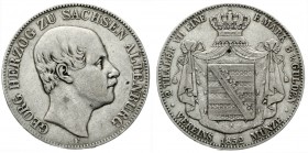 Altdeutsche Münzen und Medaillen, Sachsen-Altenburg, Georg, 1848-1853
Doppeltaler 1852 F. sehr schön
