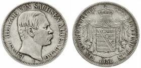 Altdeutsche Münzen und Medaillen, Sachsen-Altenburg, Ernst, 1853-1908
Vereinstaler 1858 F. sehr schön