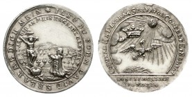 Altdeutsche Münzen und Medaillen, Sachsen-Coburg-Saalfeld, Christian Ernst und Franz Josias, 1729-1745
Silberabschlag des Dukaten o.J.(1745) auf sein...