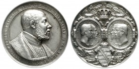 Altdeutsche Münzen und Medaillen, Sachsen-Jena, Stadt
Silbermedaille 1858 von Helfricht. 300 Jahrfeier der Uni Jena. 44 mm; 43,56 g.
vorzüglich, sch...