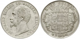 Altdeutsche Münzen und Medaillen, Sachsen-Meiningen, Bernhard II., 1821-1866
Doppelgulden 1854. vorzüglich
