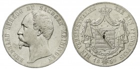 Altdeutsche Münzen und Medaillen, Sachsen-Meiningen, Bernhard II., 1821-1866
Vereinstaler 1859. fast sehr schön, kl. Randfehler