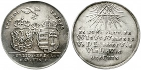 Altdeutsche Münzen und Medaillen, Schlesien-Breslau, Stadt
Silbermedaille 1742 von Kittel a.d. Frieden v. Breslau. 2 Wappen nebenein. / Strahl. Dreie...