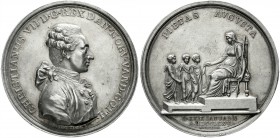 Altdeutsche Münzen und Medaillen, Schleswig-Holstein-Königliche Linie, Christian VII., 1766-1808
Große Silbermedaille 1776 von Adzer, a.d. Einführung...