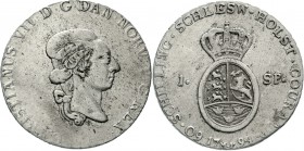 Altdeutsche Münzen und Medaillen, Schleswig-Holstein-Königliche Linie, Christian VII., 1766-1808
Speciestaler 1794, Altona. Münzmeister Michael Flor....