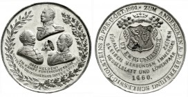Altdeutsche Münzen und Medaillen, Schleswig-Holstein-Königliche Linie, Medaillen 1864 bis heute
Zinnmedaille 1864 v. Werner (spiegelverk.) a.d. "Befr...
